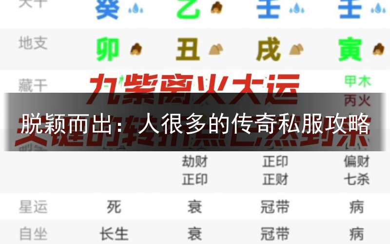 脱颖而出：人很多的传奇私服攻略